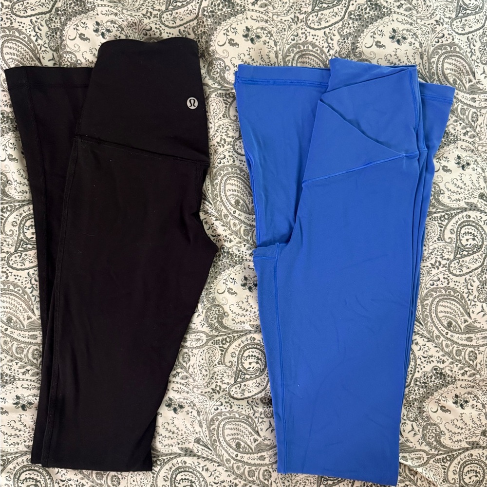 Black Lululemon flare leggings size (S)